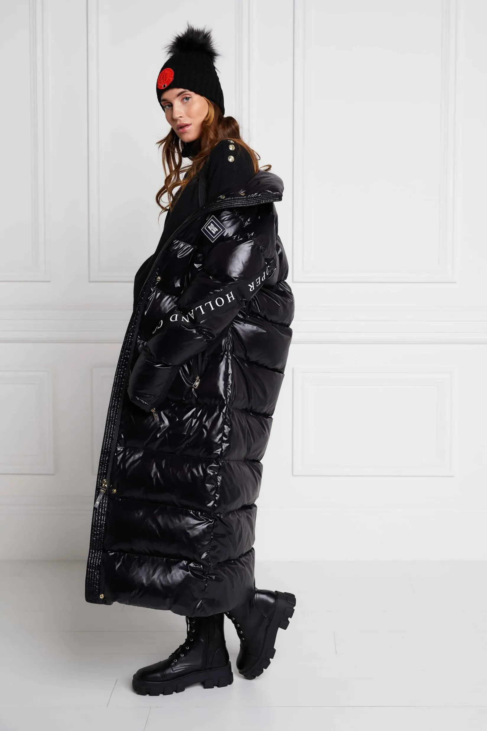 Holland Cooper Coats-Camden Longline Coat Black