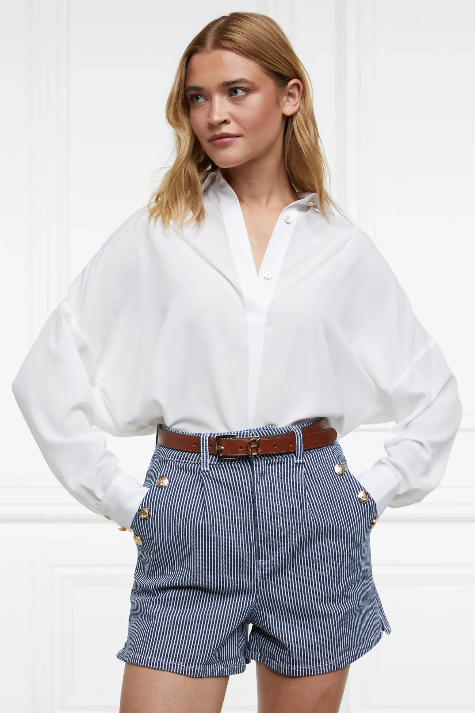 Holland Cooper Shop By Product|Shirts & Blouses-Cameron Shirt White
