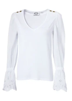 Holland Cooper Shirts & Blouses|Shop By Product-Camilla V-Neck Blouse White