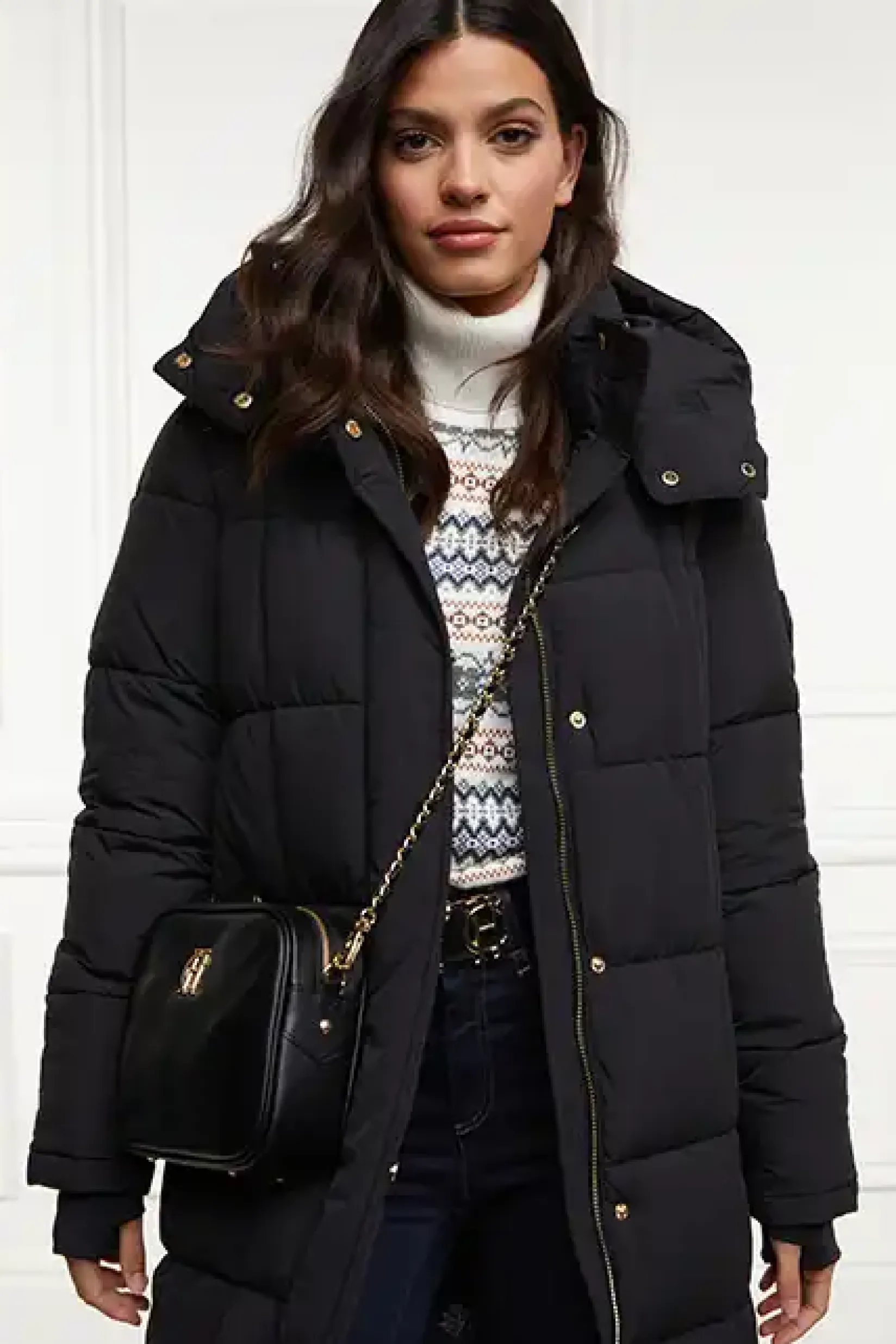 Holland Cooper Gifts For Her|Coats-Carrington Longline Coat Black
