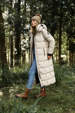 Holland Cooper Coats|Country Collection-Carrington Longline Coat Stone
