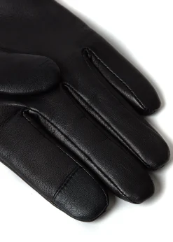 Holland Cooper Accessories|Shop Women-Cashmere Lined Faux Trim Leather Gloves