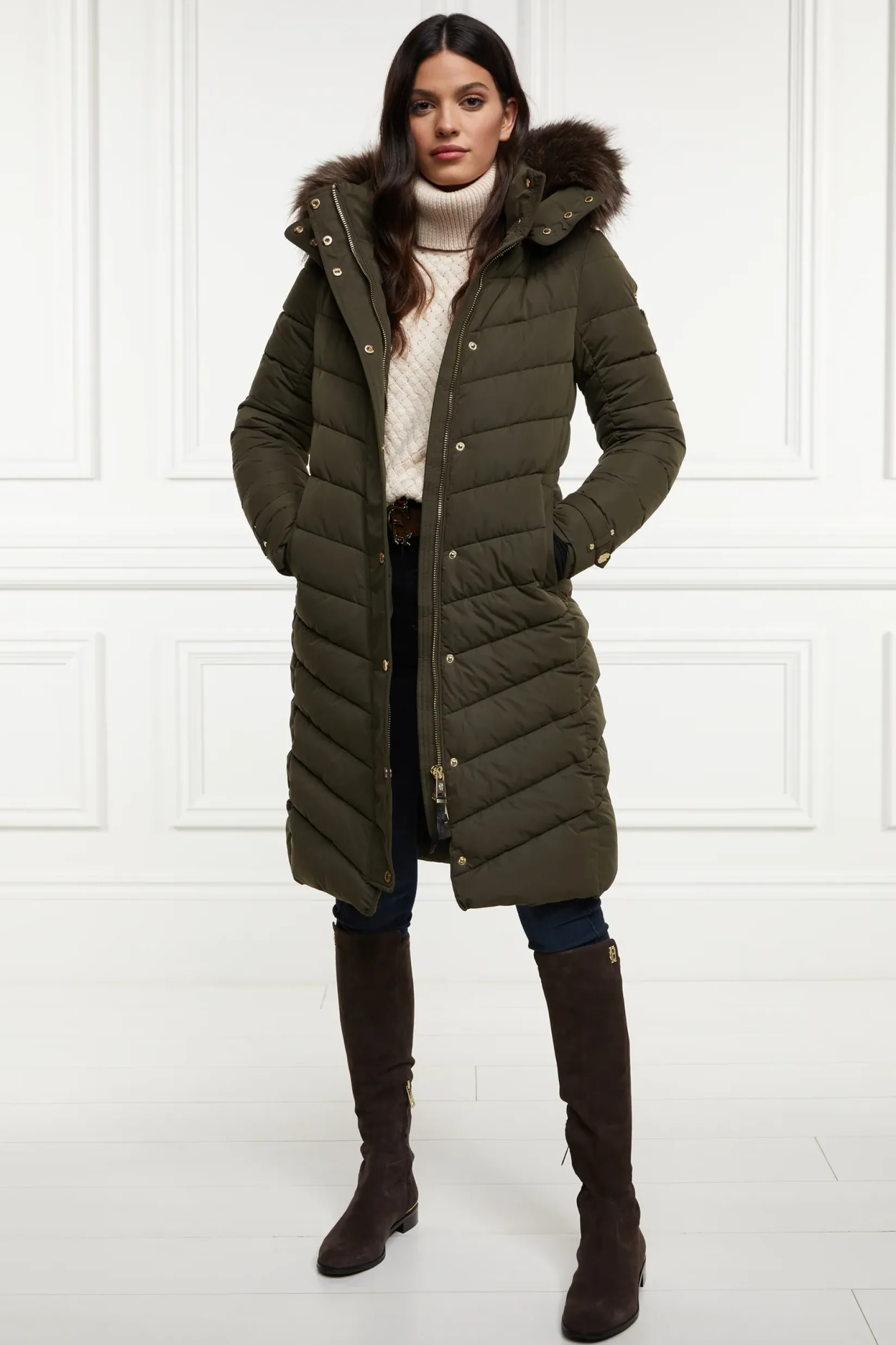 Holland Cooper Coats|The Wet Weather Edit-Chamonix Coat Khaki