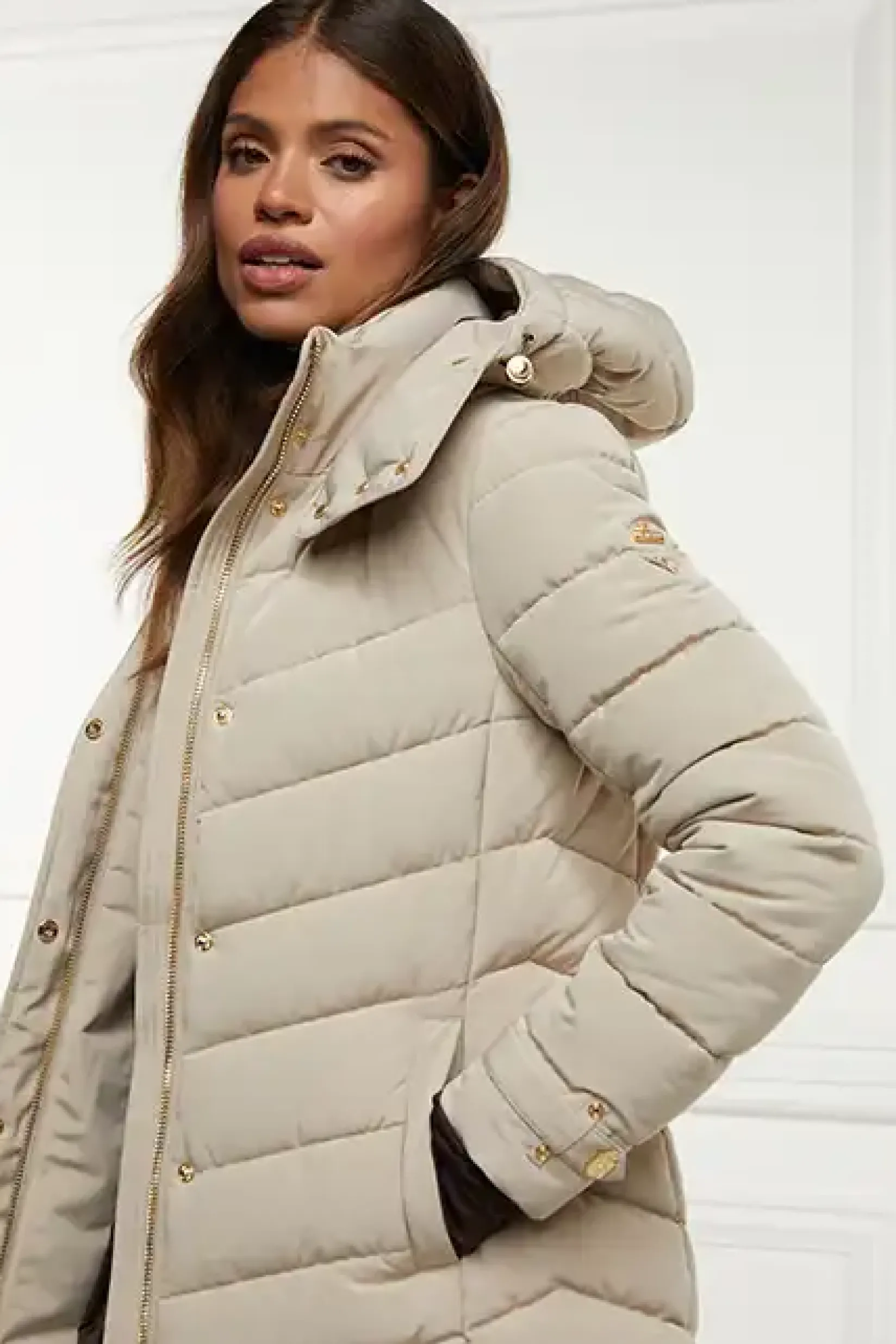 Holland Cooper Coats|The Wet Weather Edit-Chamonix Coat Stone
