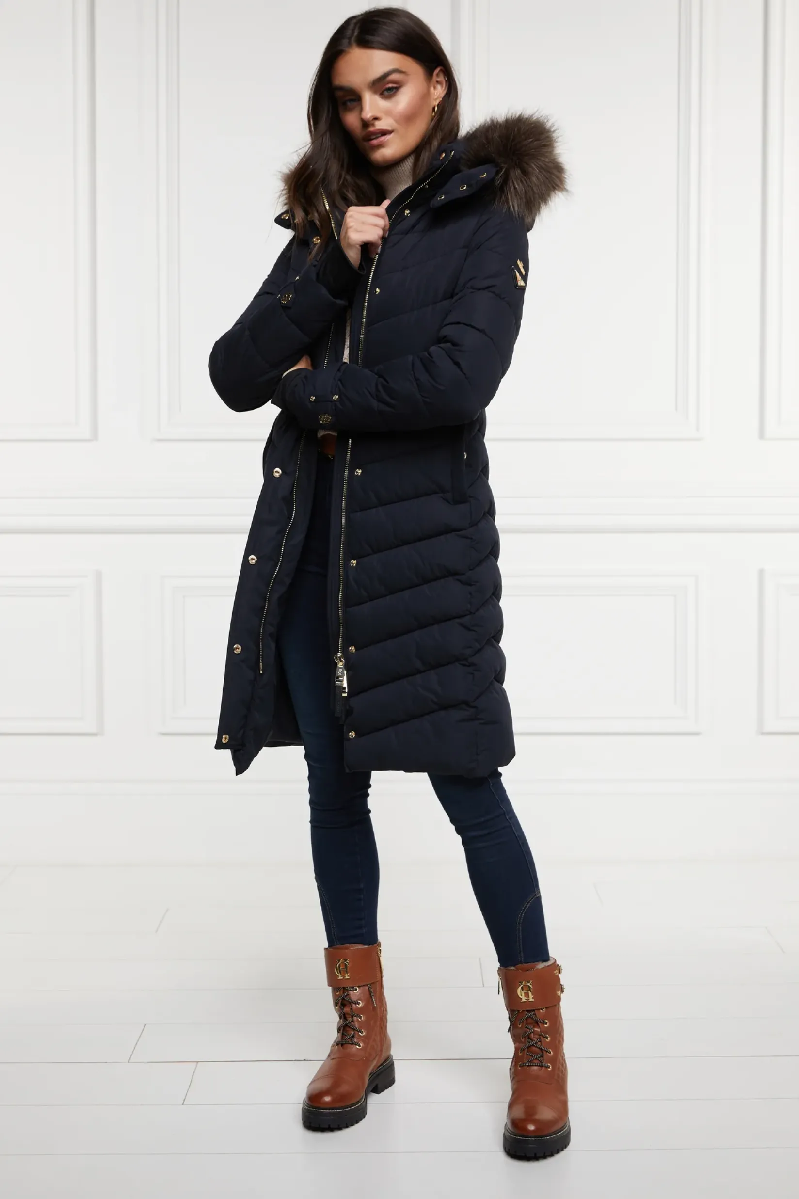 Holland Cooper Coats|The Wet Weather Edit-Chamonix Coat Ink Navy