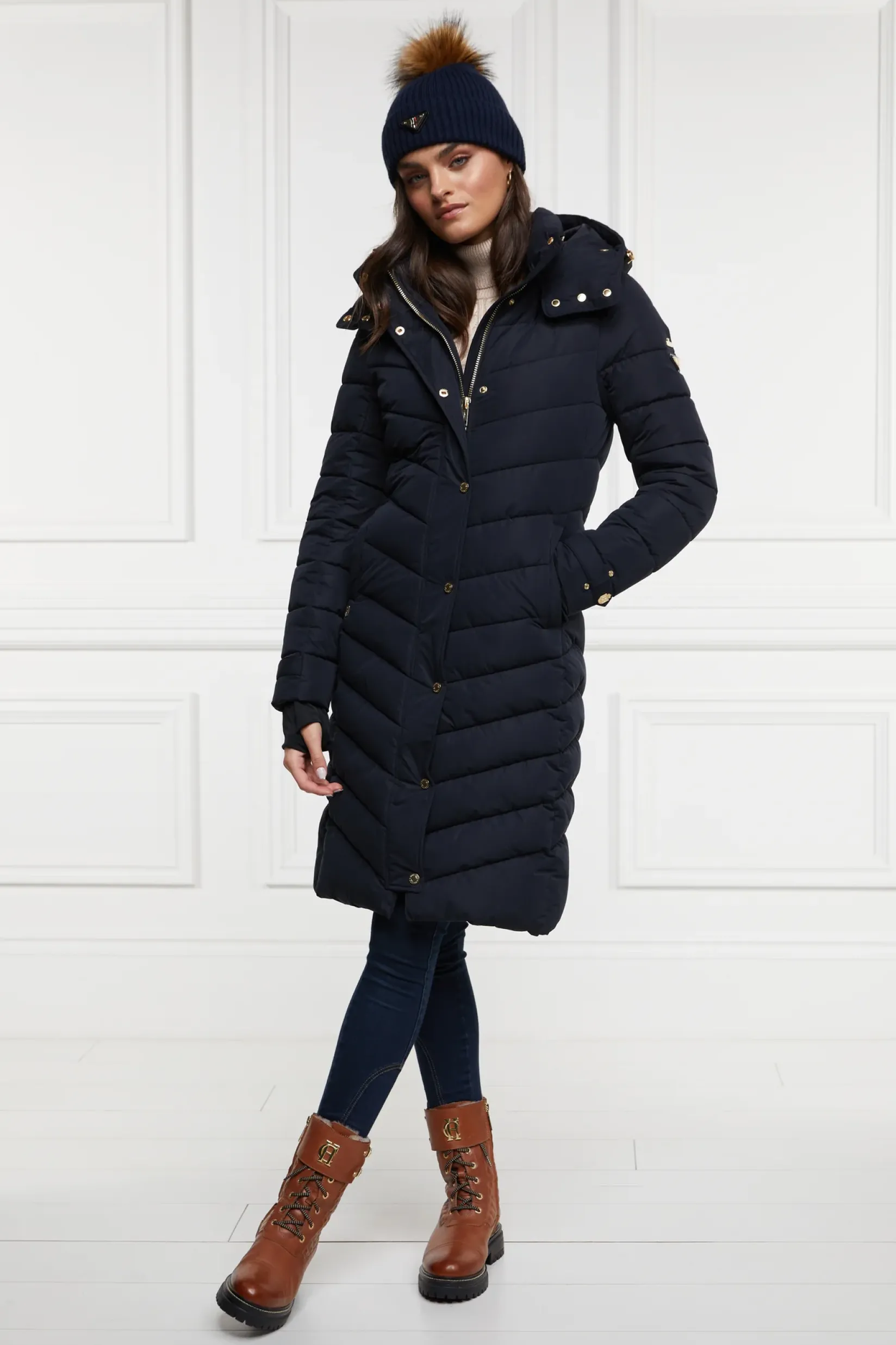 Holland Cooper Coats|The Wet Weather Edit-Chamonix Coat Ink Navy