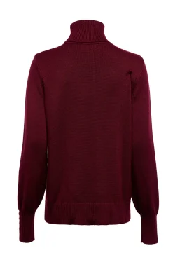 Holland Cooper Gifts For Her|Knitwear-Chamonix Roll Neck Knit Wine