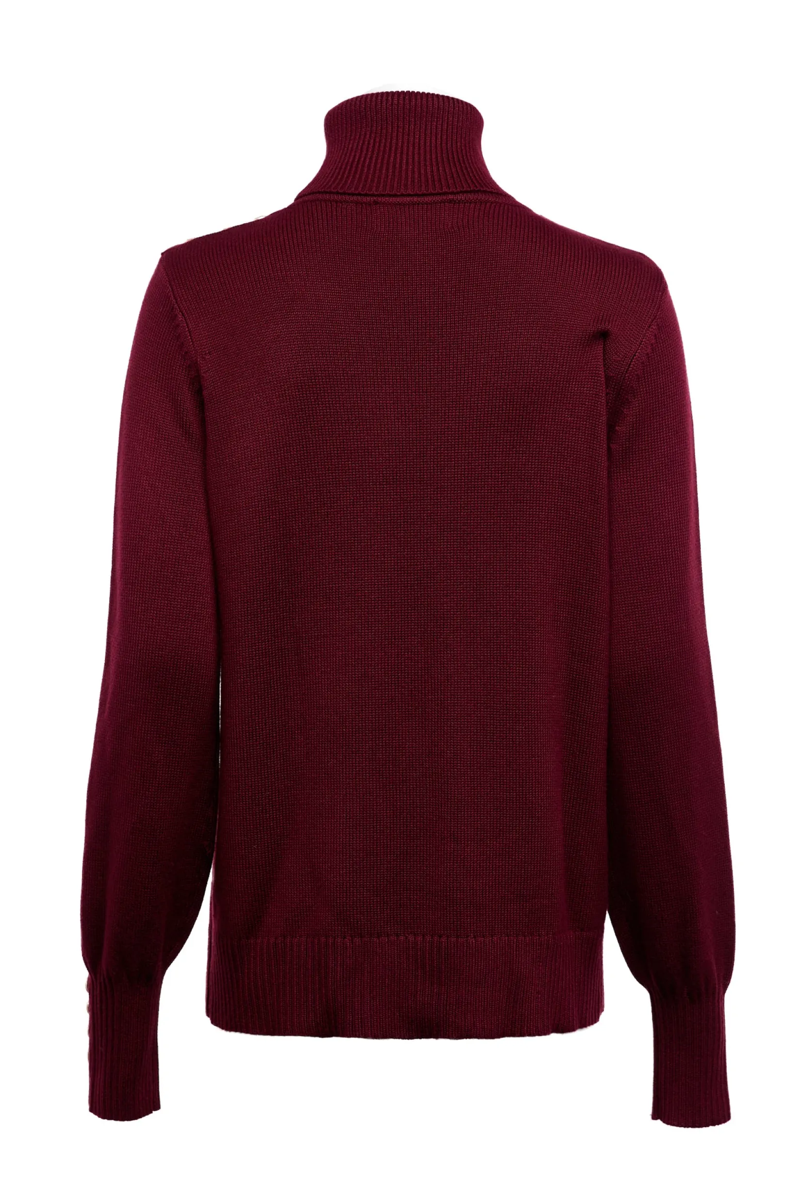 Holland Cooper Gifts For Her|Knitwear-Chamonix Roll Neck Knit Wine