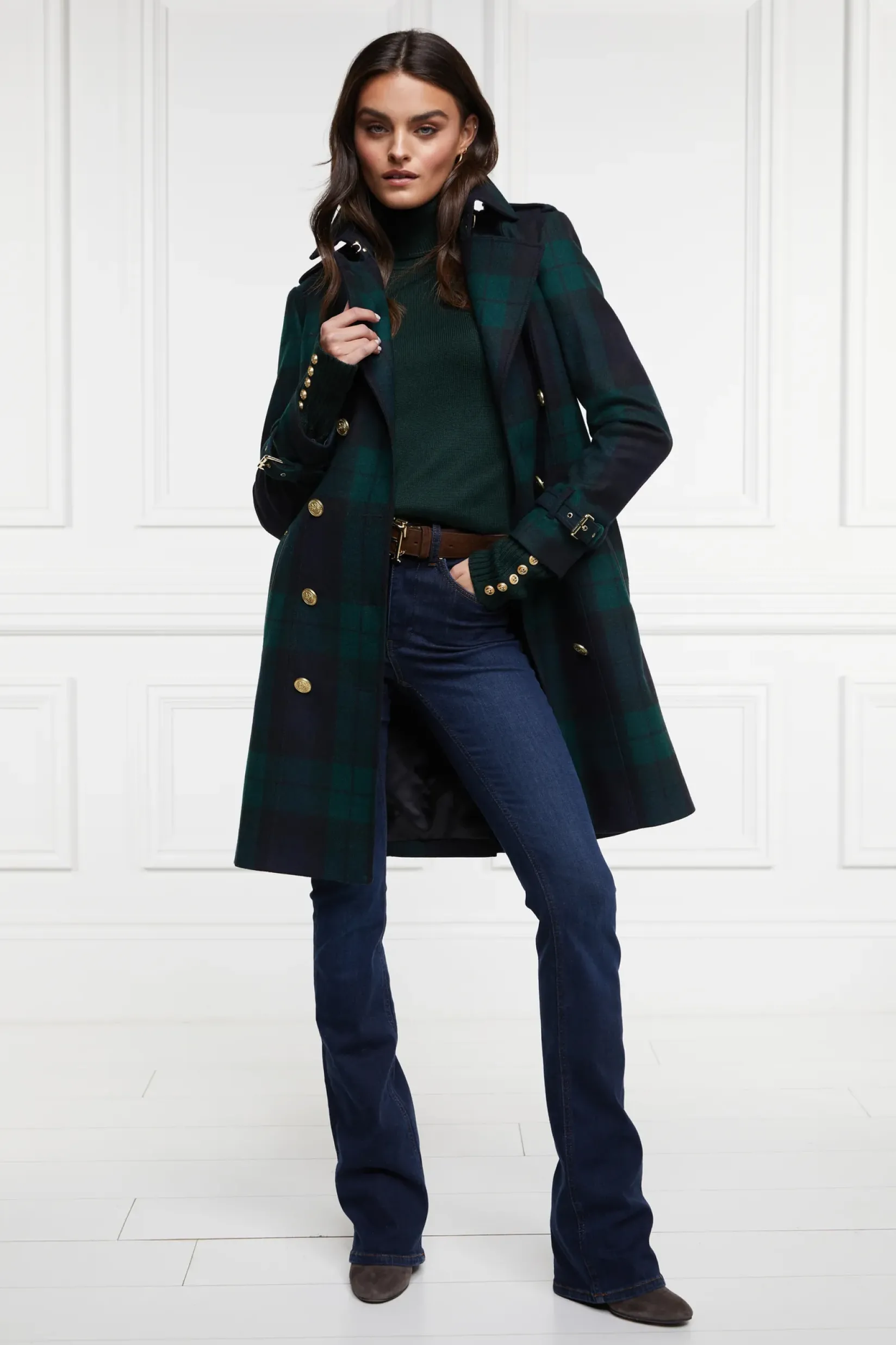 Holland Cooper Après Ski|Knitwear-Chamonix Roll Neck Knit Emerald