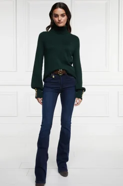 Holland Cooper Après Ski|Knitwear-Chamonix Roll Neck Knit Emerald
