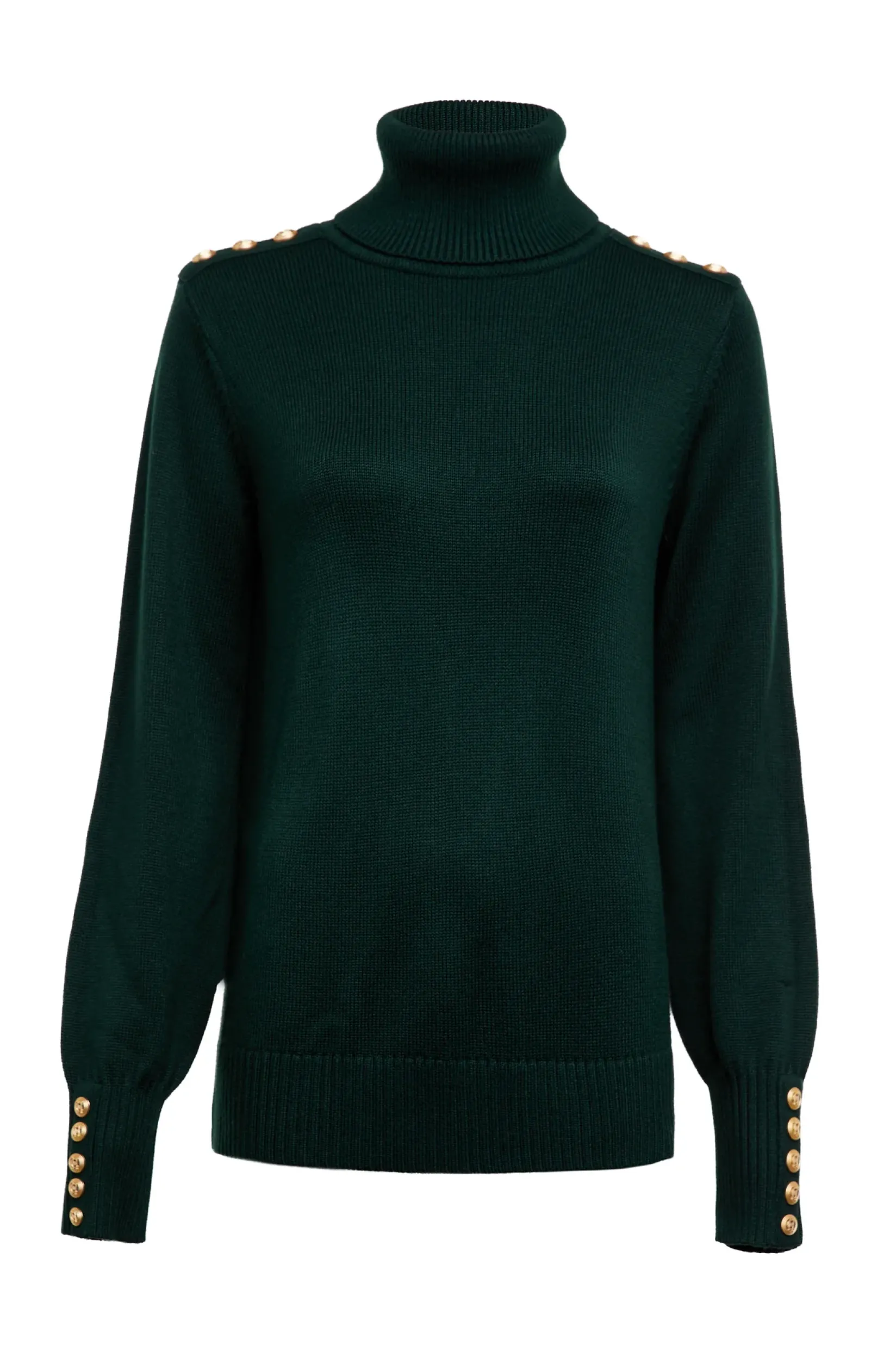 Holland Cooper Après Ski|Knitwear-Chamonix Roll Neck Knit Emerald