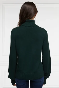 Holland Cooper Après Ski|Knitwear-Chamonix Roll Neck Knit Emerald