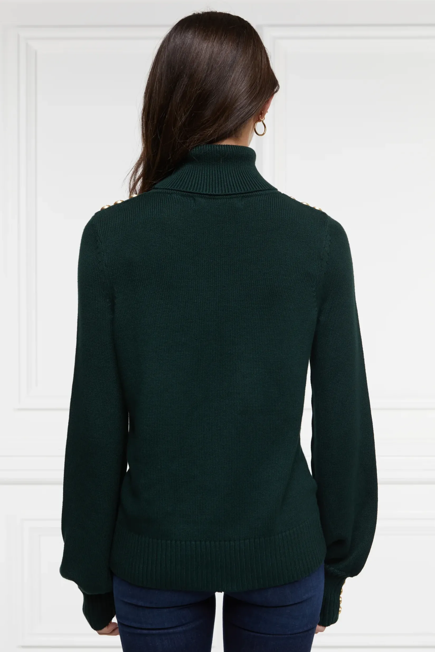 Holland Cooper Après Ski|Knitwear-Chamonix Roll Neck Knit Emerald
