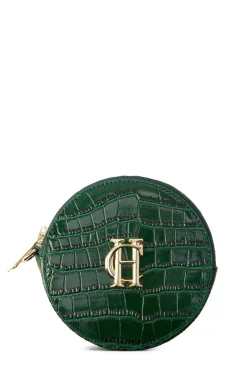 Holland Cooper Small Leather Goods|Small Leather Goods-Chelsea Coin Purse Emerald Croc