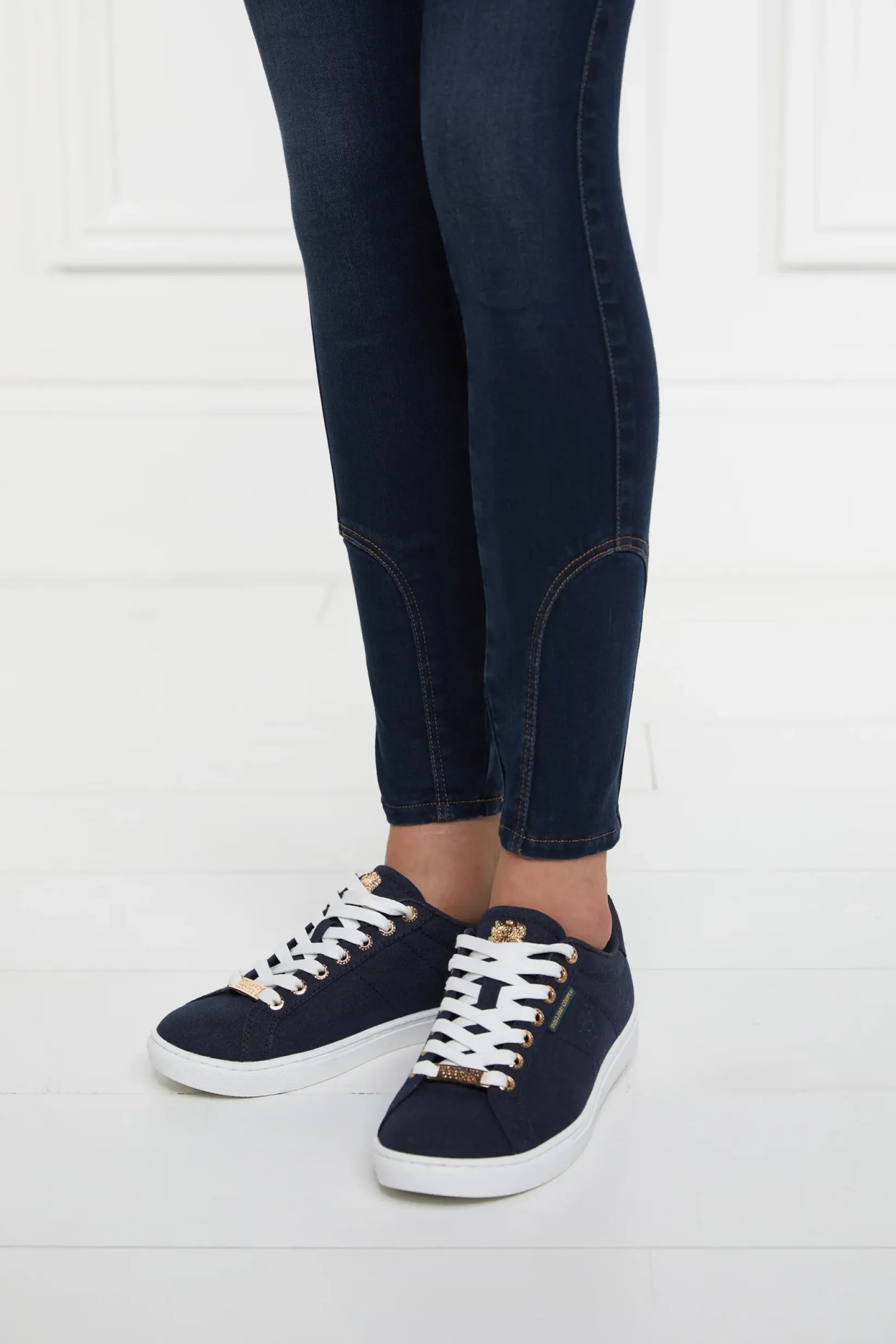 Holland Cooper Bestsellers|Footwear-Chelsea Court Trainer Ink Navy