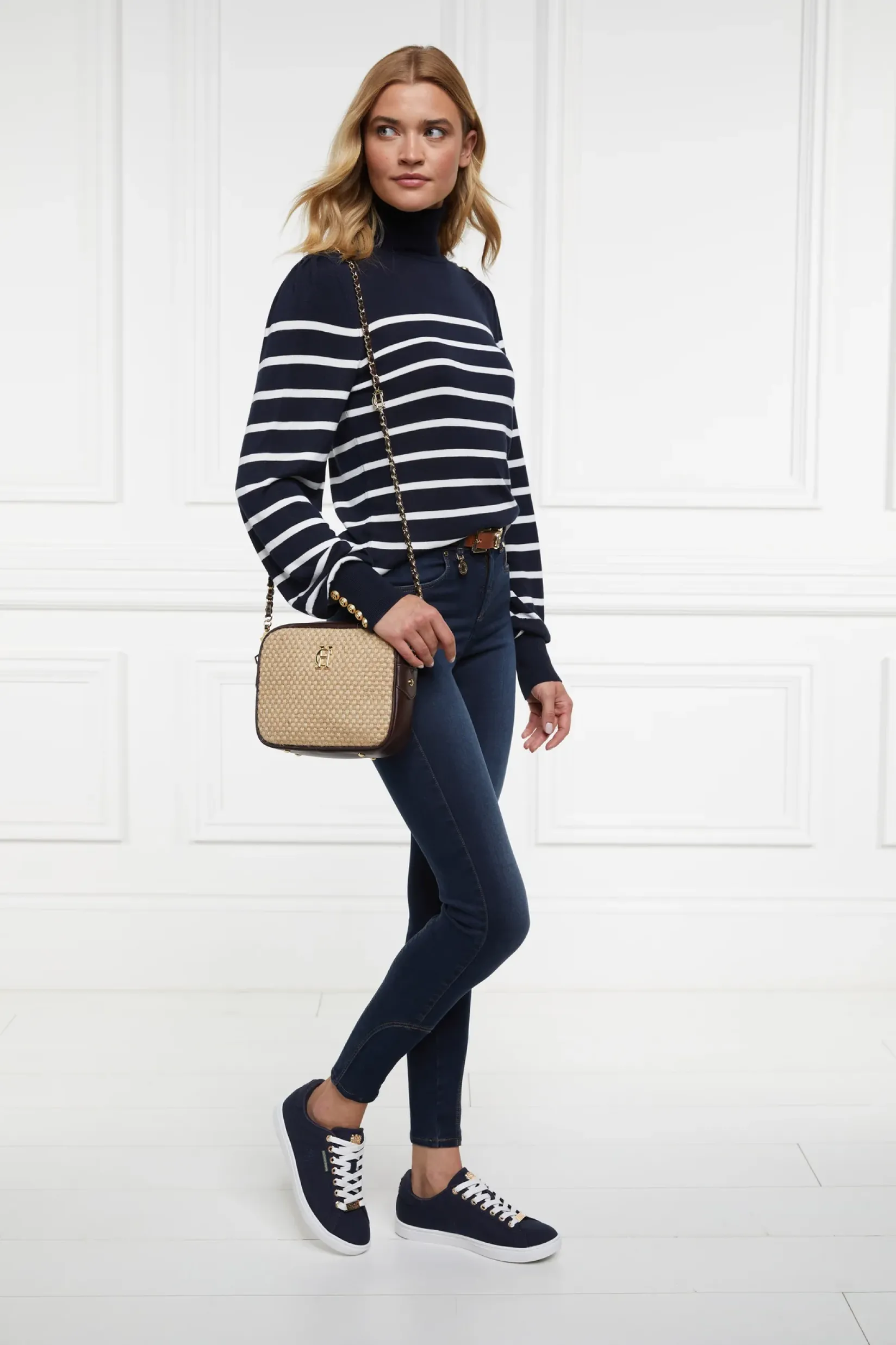Holland Cooper Bestsellers|Footwear-Chelsea Court Trainer Ink Navy