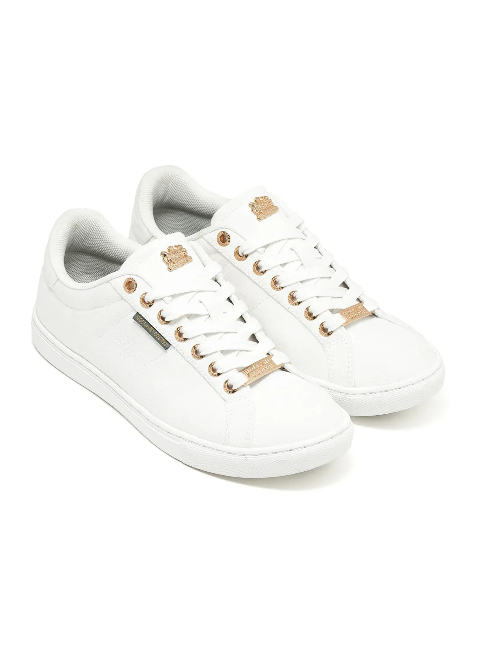 Holland Cooper Trainers|Bestsellers-Chelsea Court Trainer Embroidered White
