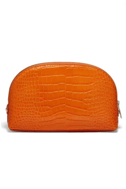 Holland Cooper Holdalls & Travel Bags|Kit Bags & Holdalls-Chelsea Makeup Bag Orange Croc