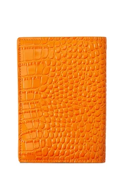 Holland Cooper Small Leather Goods|Small Leather Goods-Chelsea Passport Holder Orange Croc
