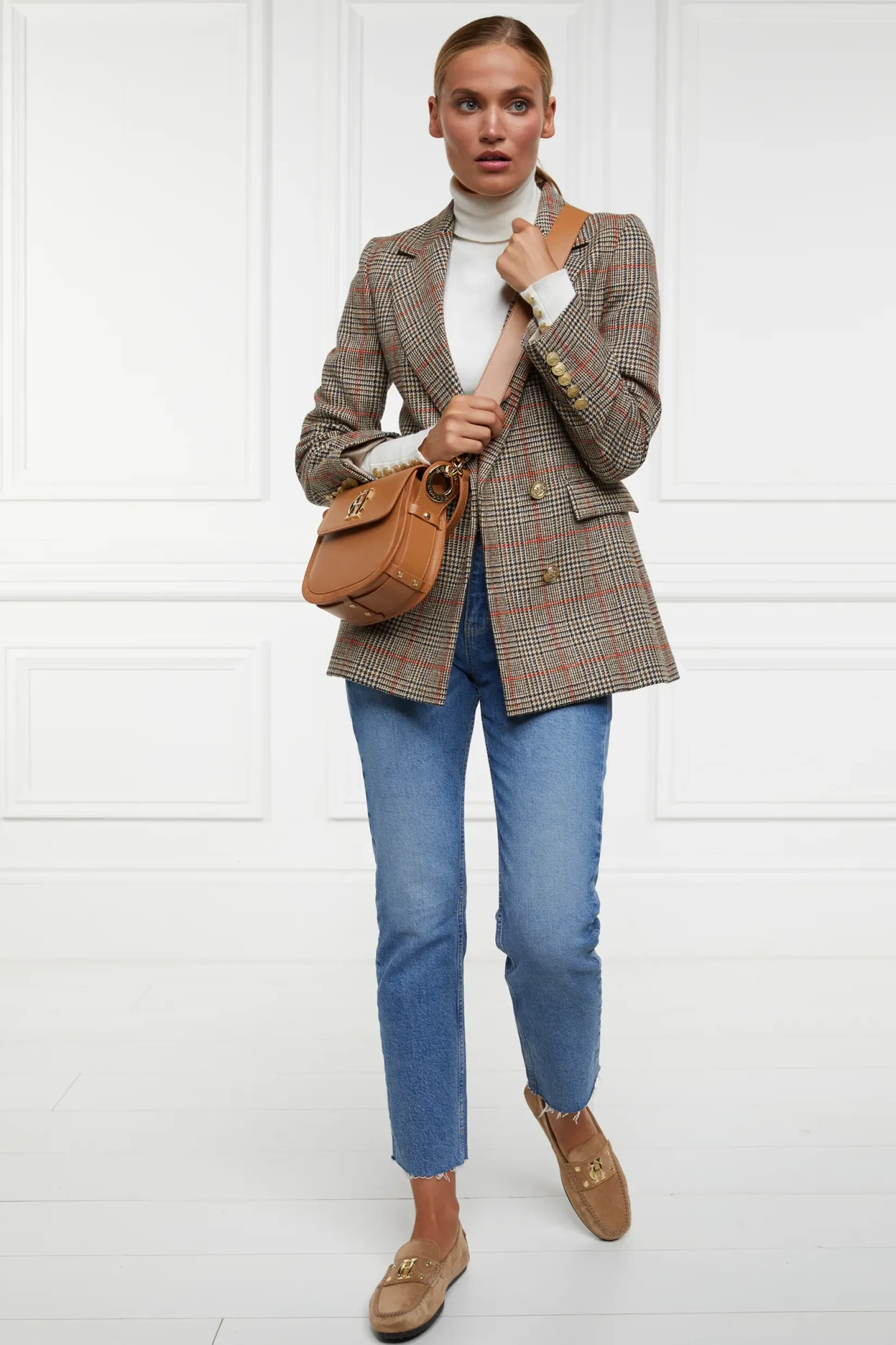 Holland Cooper Crossbody Bags|Bags-Chelsea Saddle Bag Tan