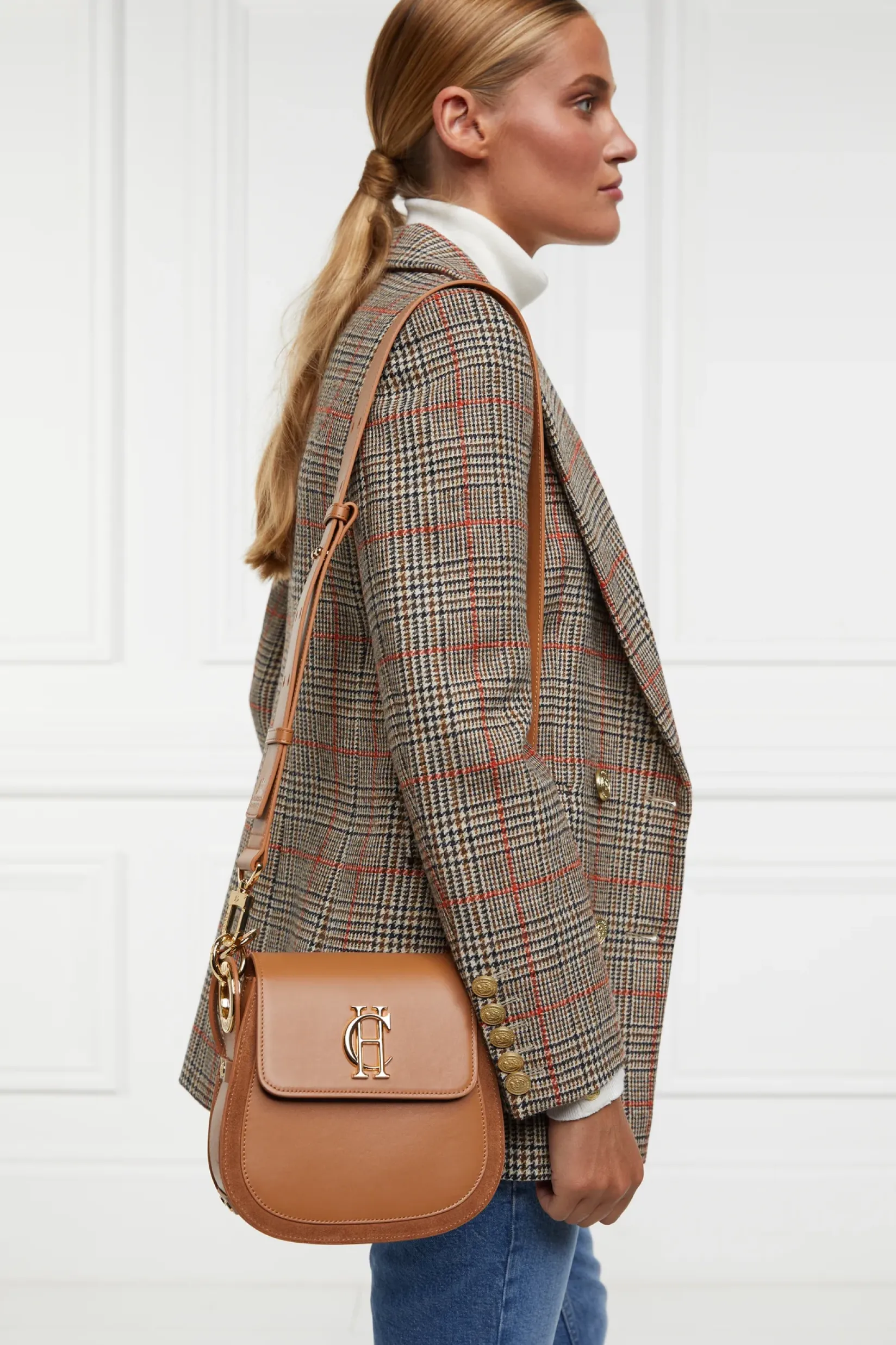 Holland Cooper Crossbody Bags|Bags-Chelsea Saddle Bag Tan