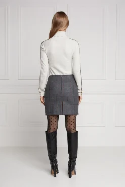Holland Cooper Skirts|In Stock Tailoring-Chelsea Skirt Mid Blue Check