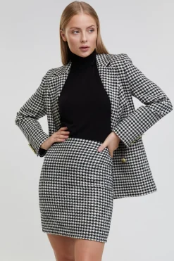 Holland Cooper Skirts|In Stock Tailoring-Chelsea Skirt Houndstooth