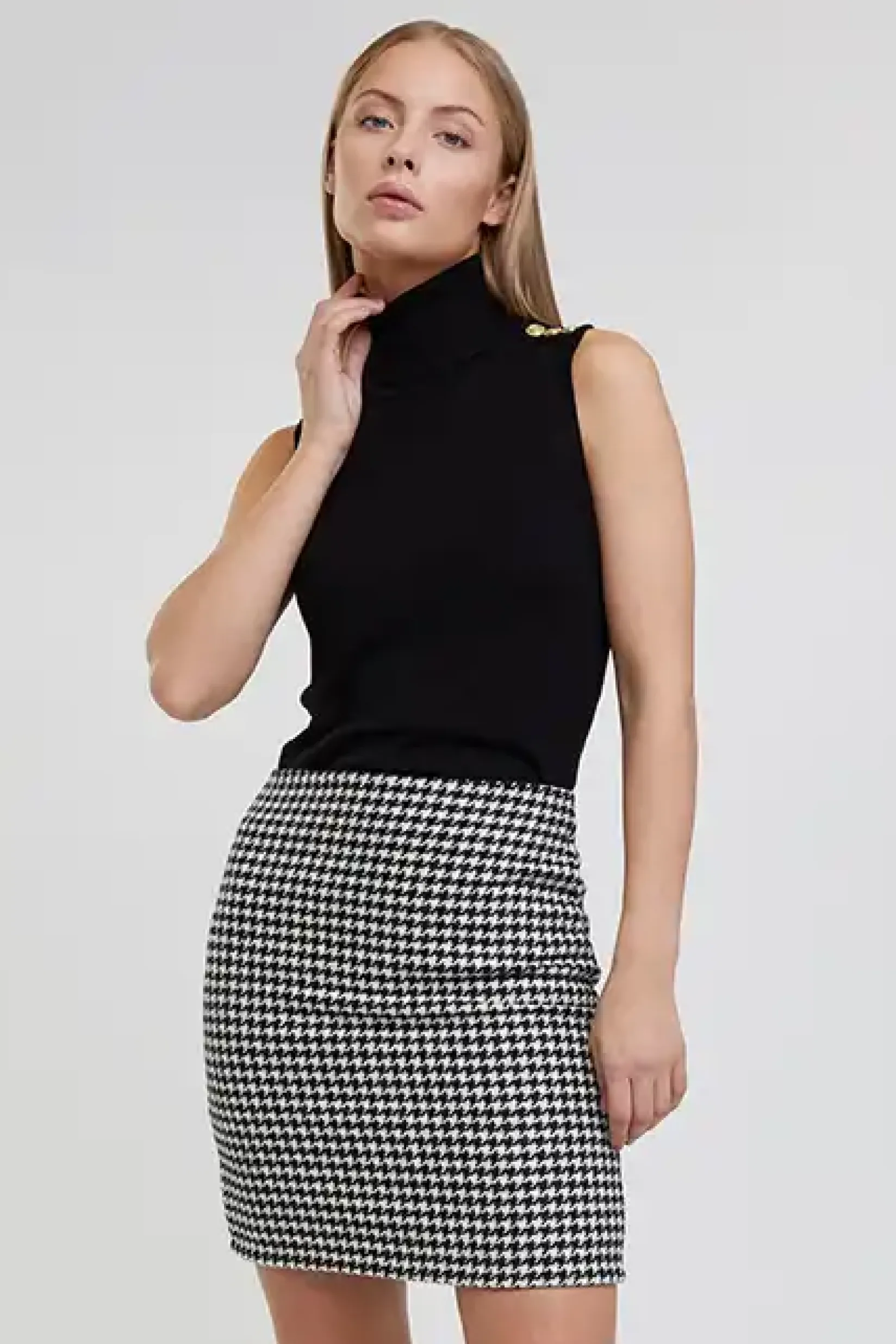 Holland Cooper Skirts|In Stock Tailoring-Chelsea Skirt Houndstooth
