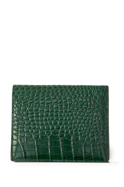 Holland Cooper Gifts For Him|Small Leather Goods-Chelsea Wallet Emerald Croc
