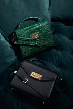 Holland Cooper The Perfect Gesture|Crossbody Bags-Cheltenham Bag Emerald Croc