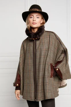 Holland Cooper Capes-Chiltern Cape Bourbon Tweed