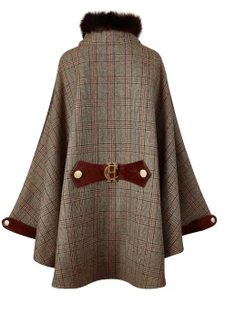 Holland Cooper Capes-Chiltern Cape Bourbon Tweed