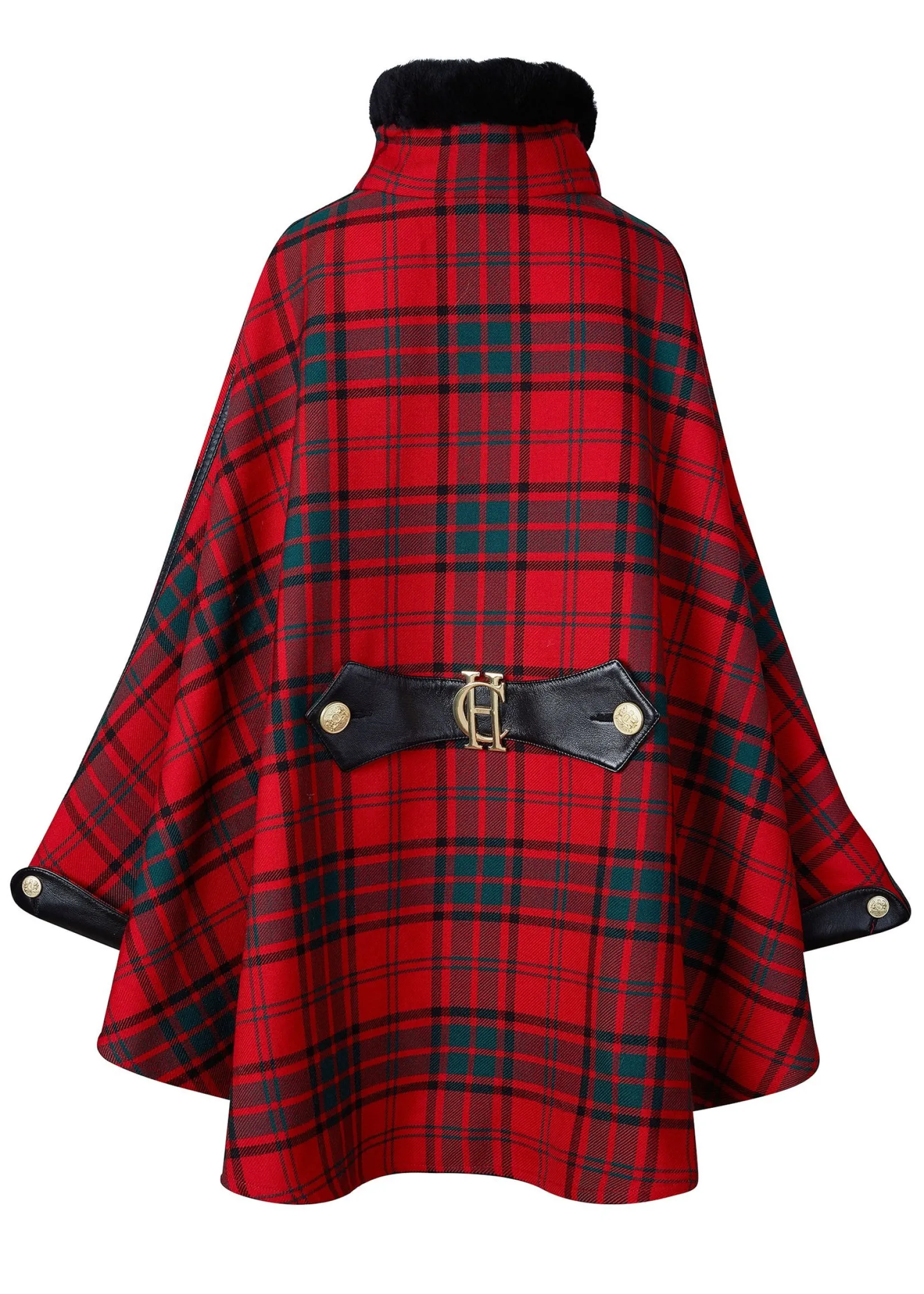 Holland Cooper Capes-Chiltern Cape Red Tartan