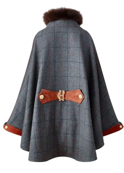 Holland Cooper Capes|In Stock Tailoring-Chiltern Cape Mid Blue Check