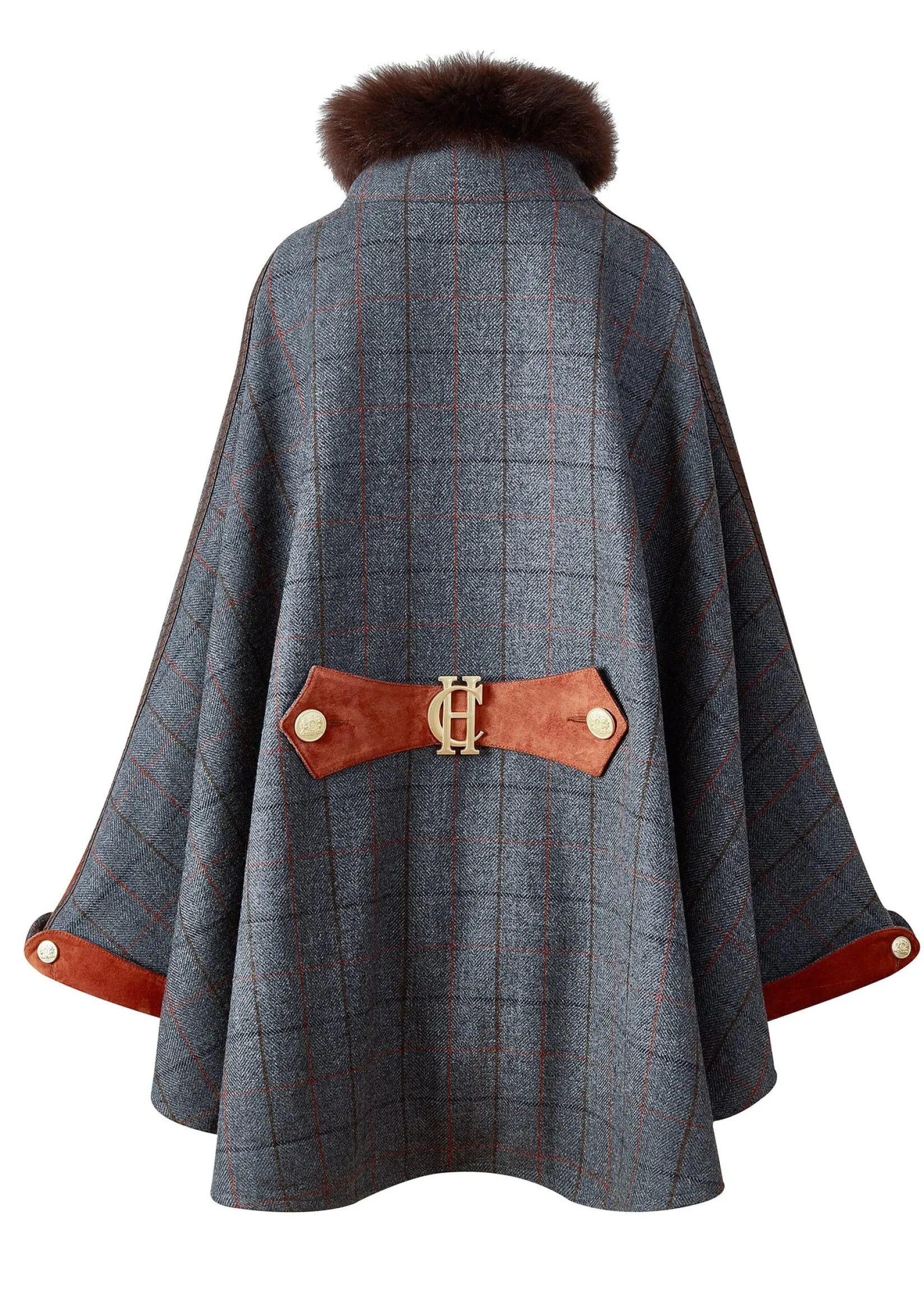 Holland Cooper Capes|In Stock Tailoring-Chiltern Cape Mid Blue Check