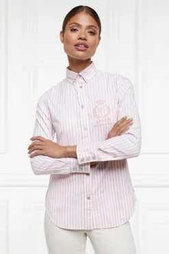 Holland Cooper Shirts & Blouses|Shop By Product-Classic Button Down Shirt Pink Stripe