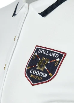 Holland Cooper Polo Shirts & Tees|Equestrian Casualwear-Classic Long Sleeve Polo Shirt White