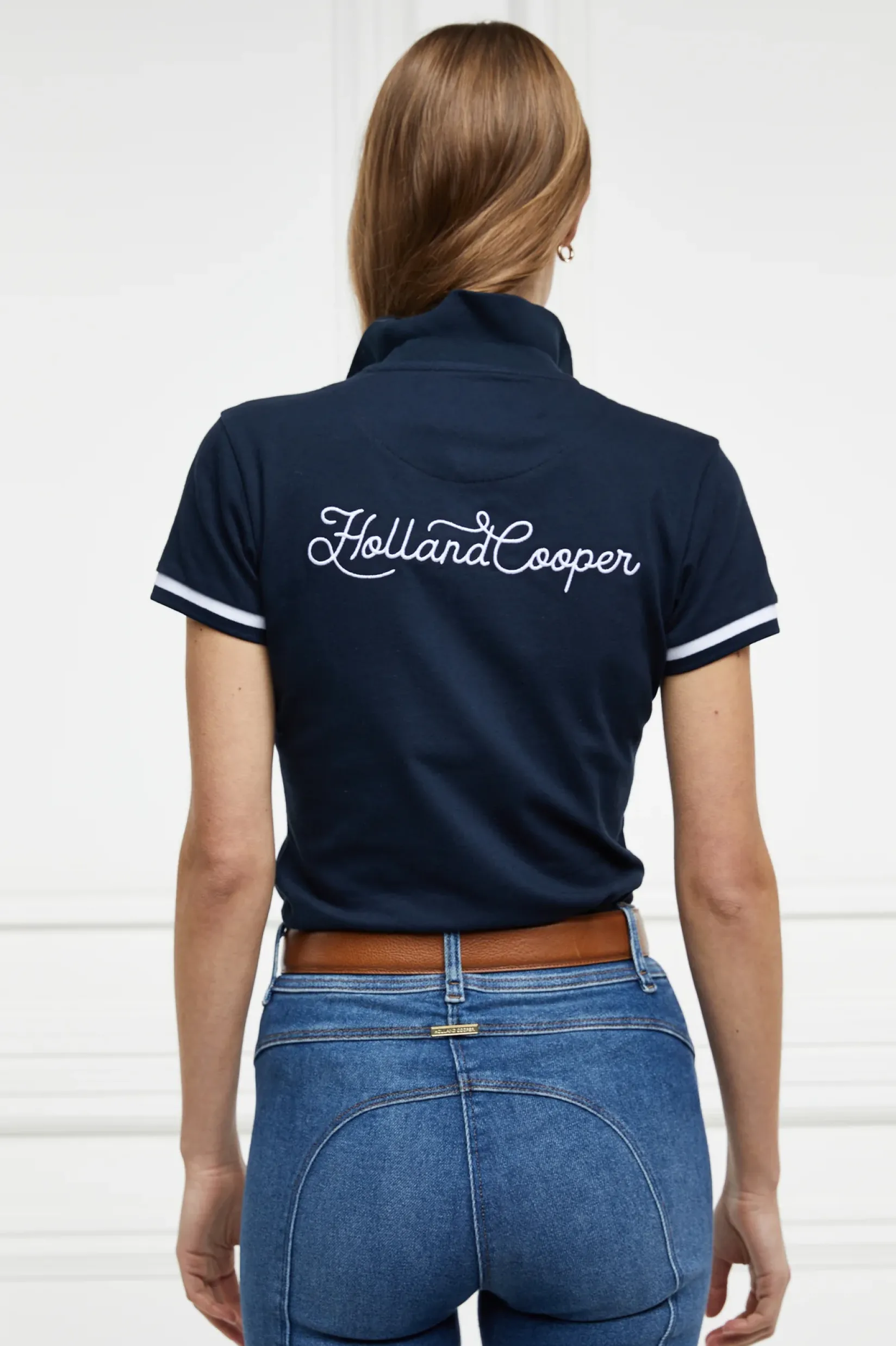 Holland Cooper Polo Shirts & Tees|Equestrian Casualwear-Classic Polo Shirt Ink Navy