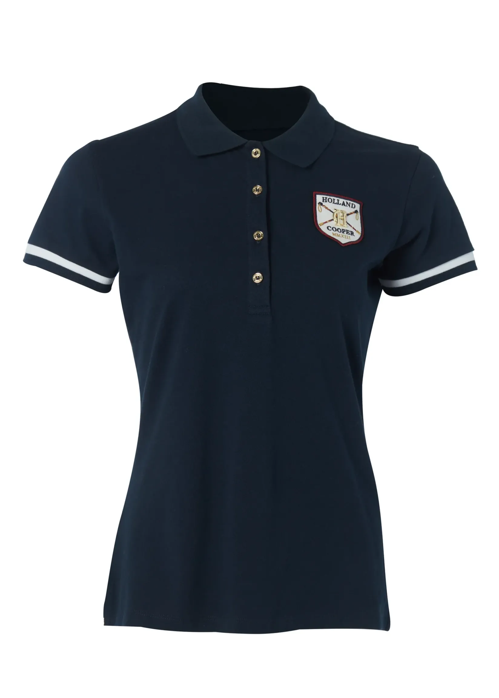 Holland Cooper Polo Shirts & Tees|Equestrian Casualwear-Classic Polo Shirt Ink Navy