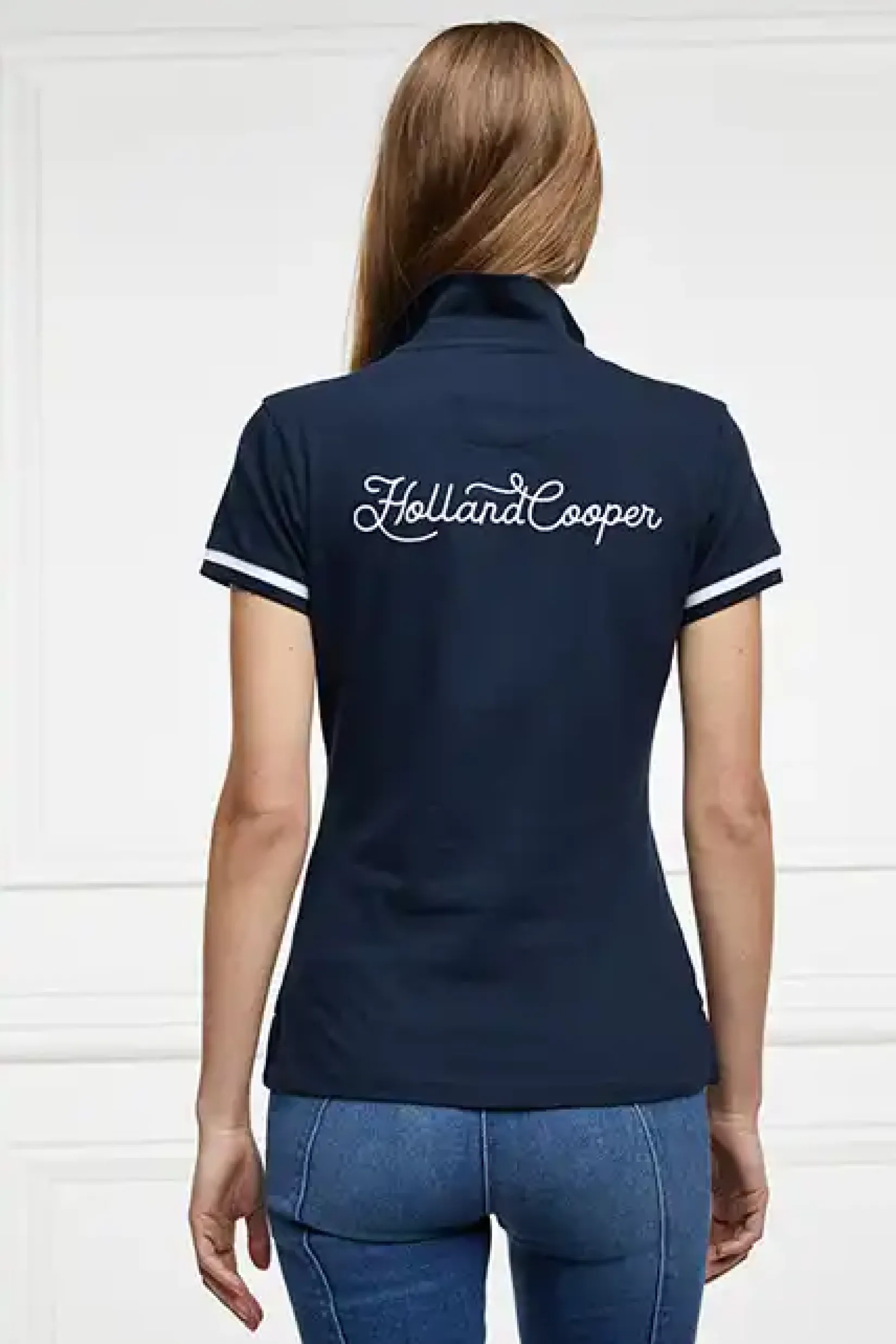 Holland Cooper Polo Shirts & Tees|Equestrian Casualwear-Classic Polo Shirt Ink Navy