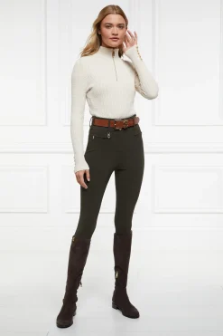 Holland Cooper Trousers|Shop By Product-Contour Trouser Dark Olive