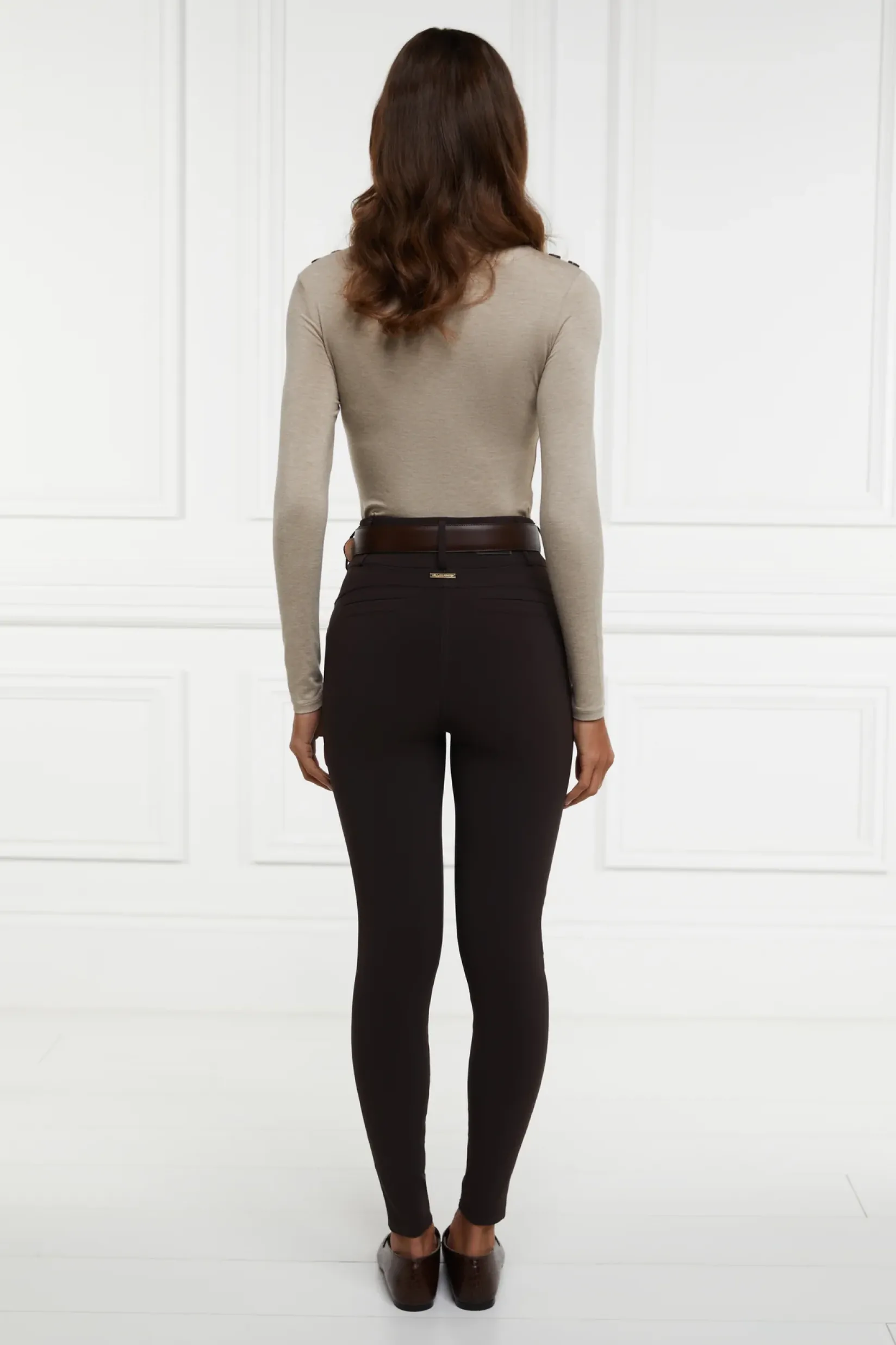Holland Cooper Trousers|Country Collection-Contour Trouser Chocolate