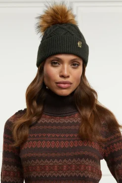 Holland Cooper Accessories|Shop Women-Cortina Bobble Hat Fern Green