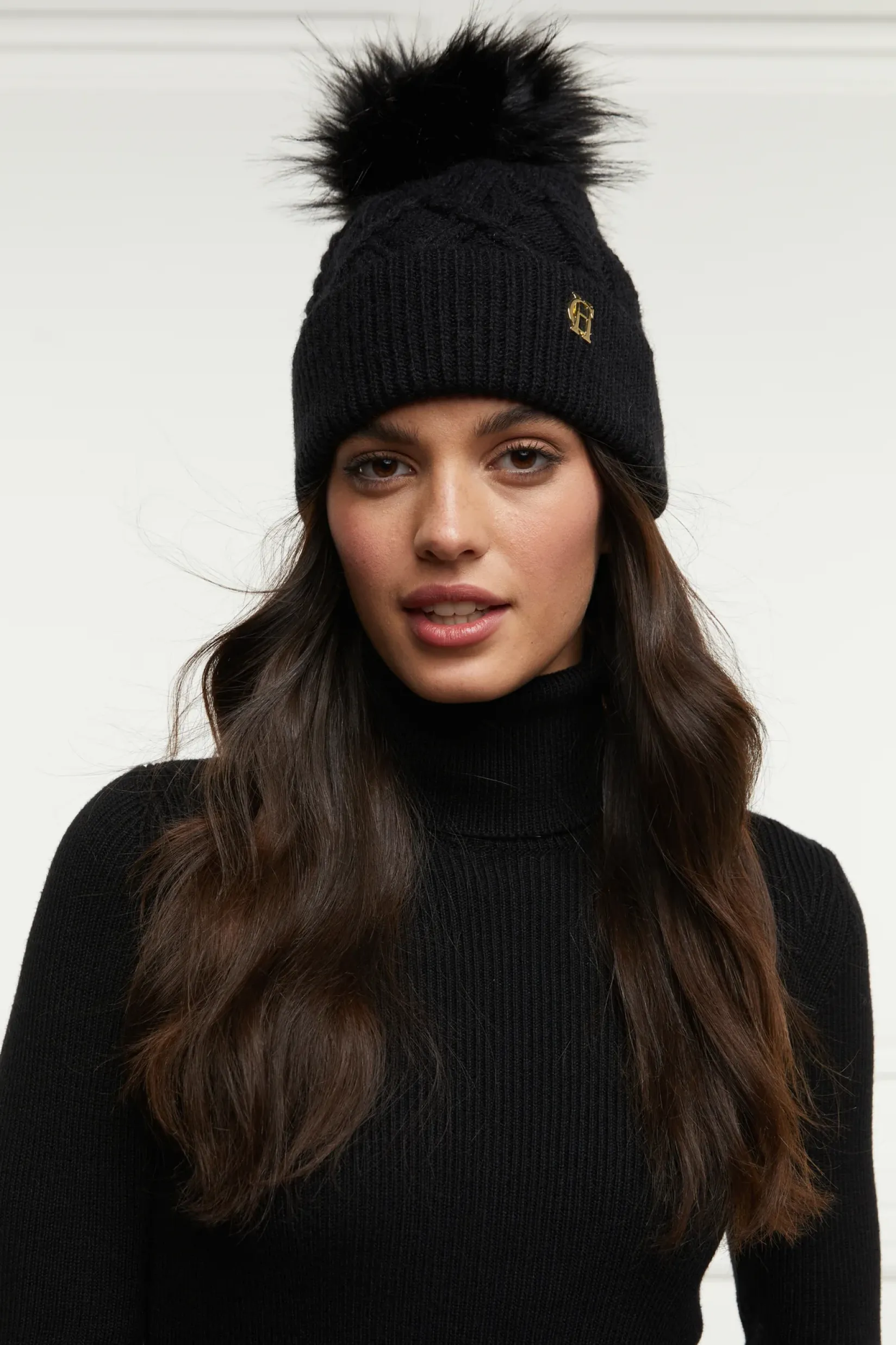 Holland Cooper Accessories|Shop Women-Cortina Bobble Hat Black