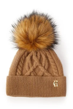 Holland Cooper Hats & Headbands|Hats & Headbands-Cortina Bobble Hat Caramel