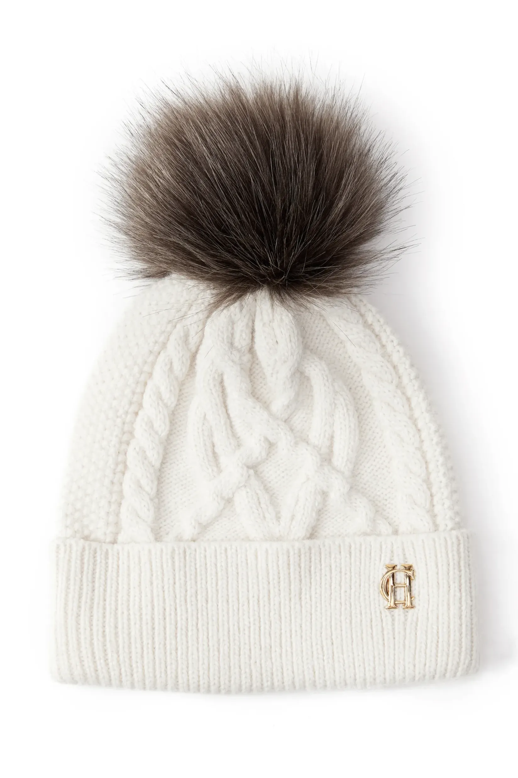 Holland Cooper Hats & Headbands|Hats & Headbands-Cortina Bobble Hat Cream