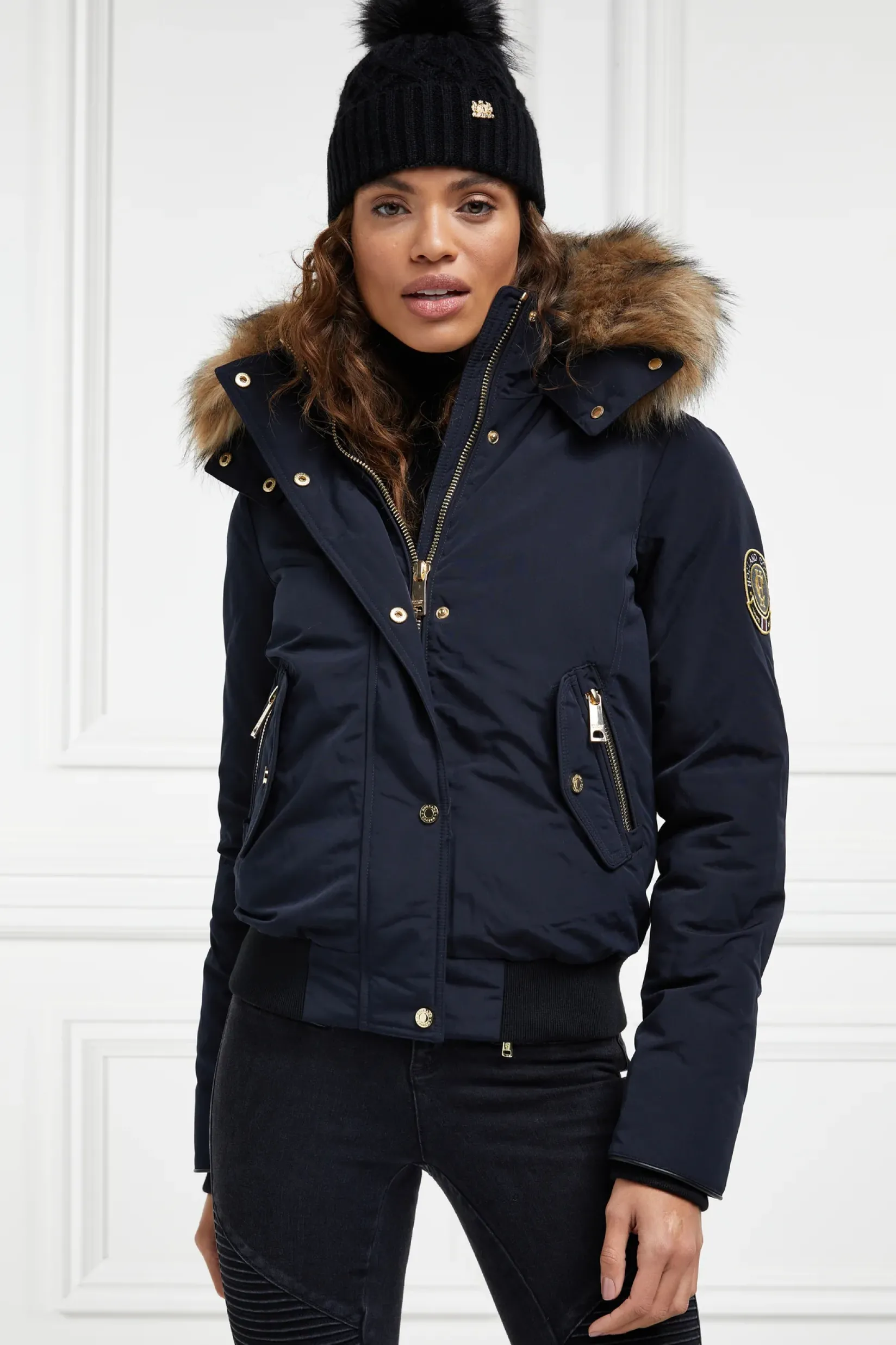 Holland Cooper Coats-Cortina Bomber Ink Navy