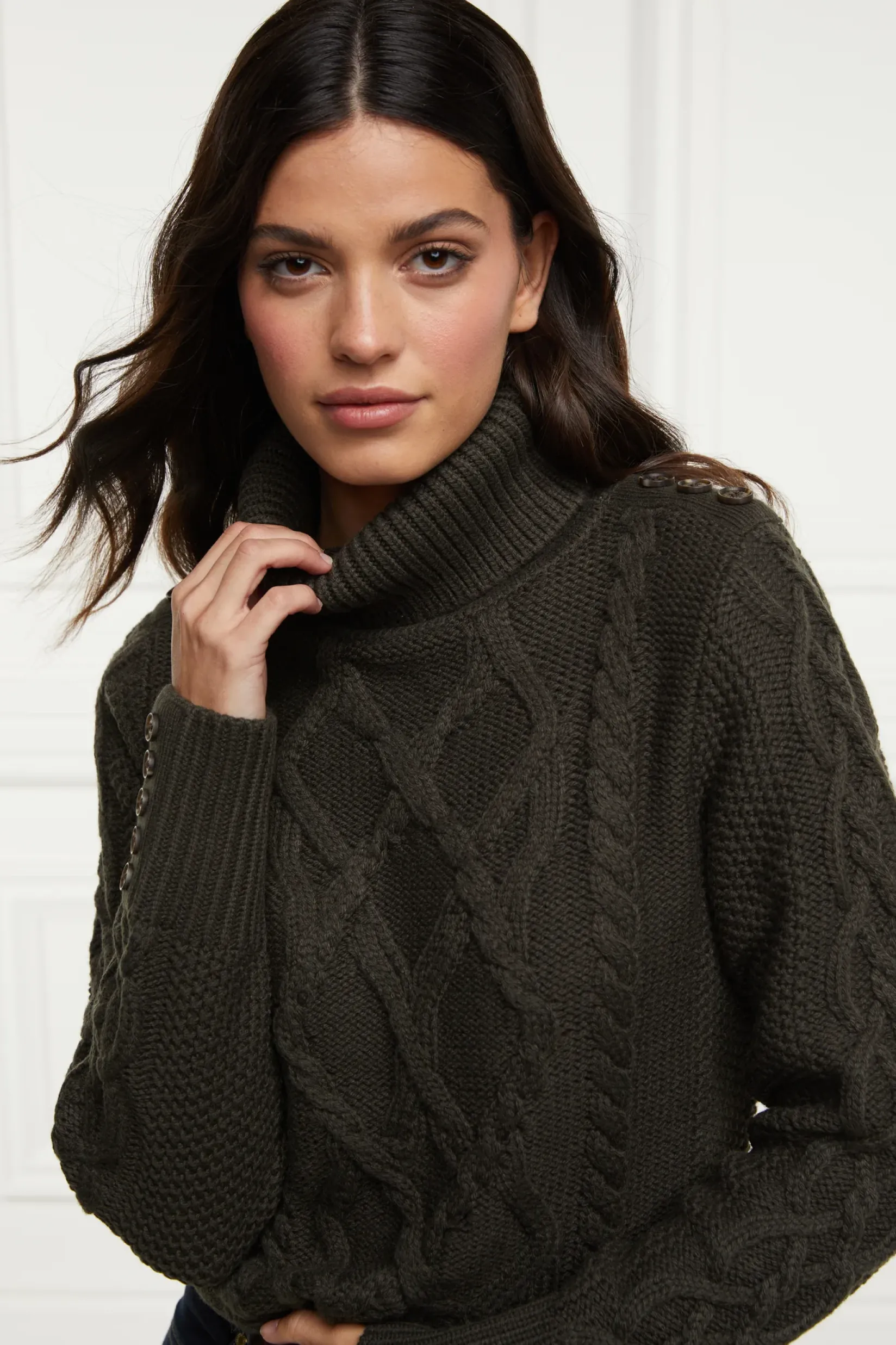 Holland Cooper Knitwear-Cortina Roll Neck Knit