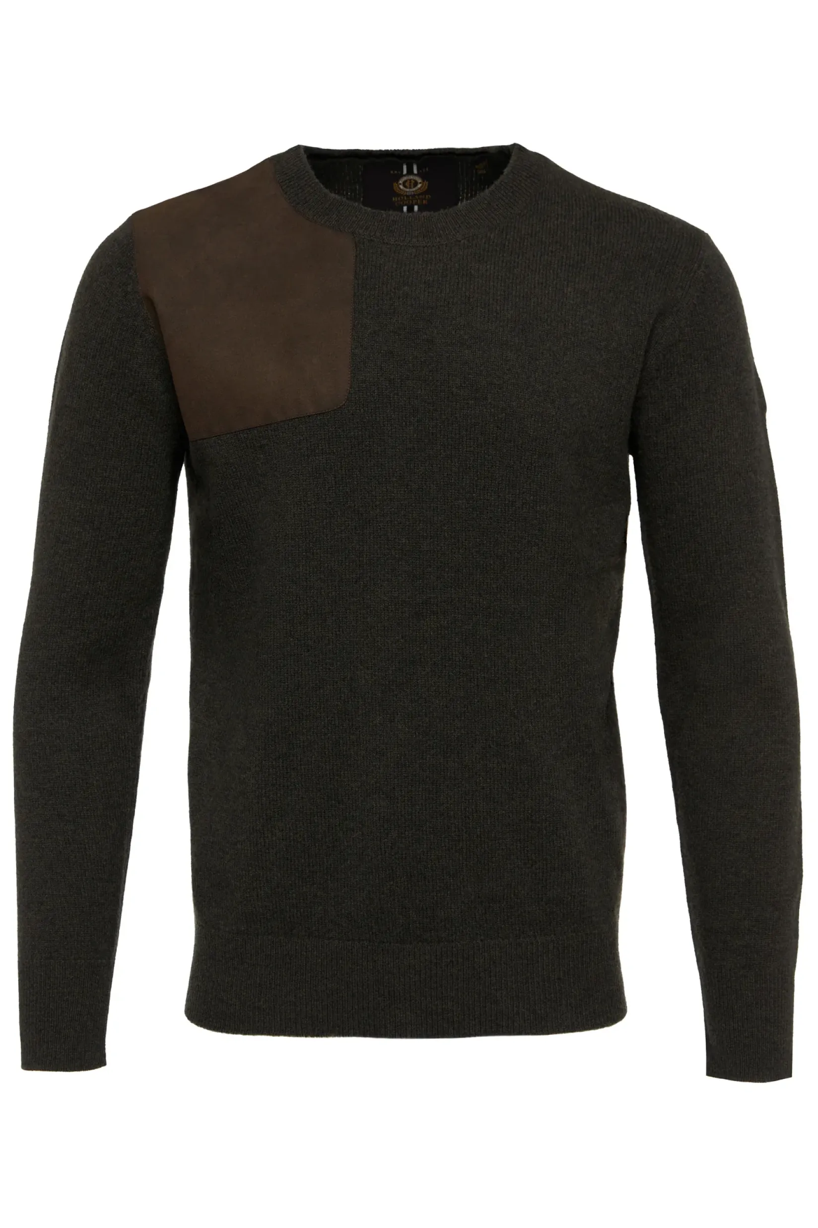Holland Cooper Gifts For Him|Knitwear-Country Crew Neck Knit Moss