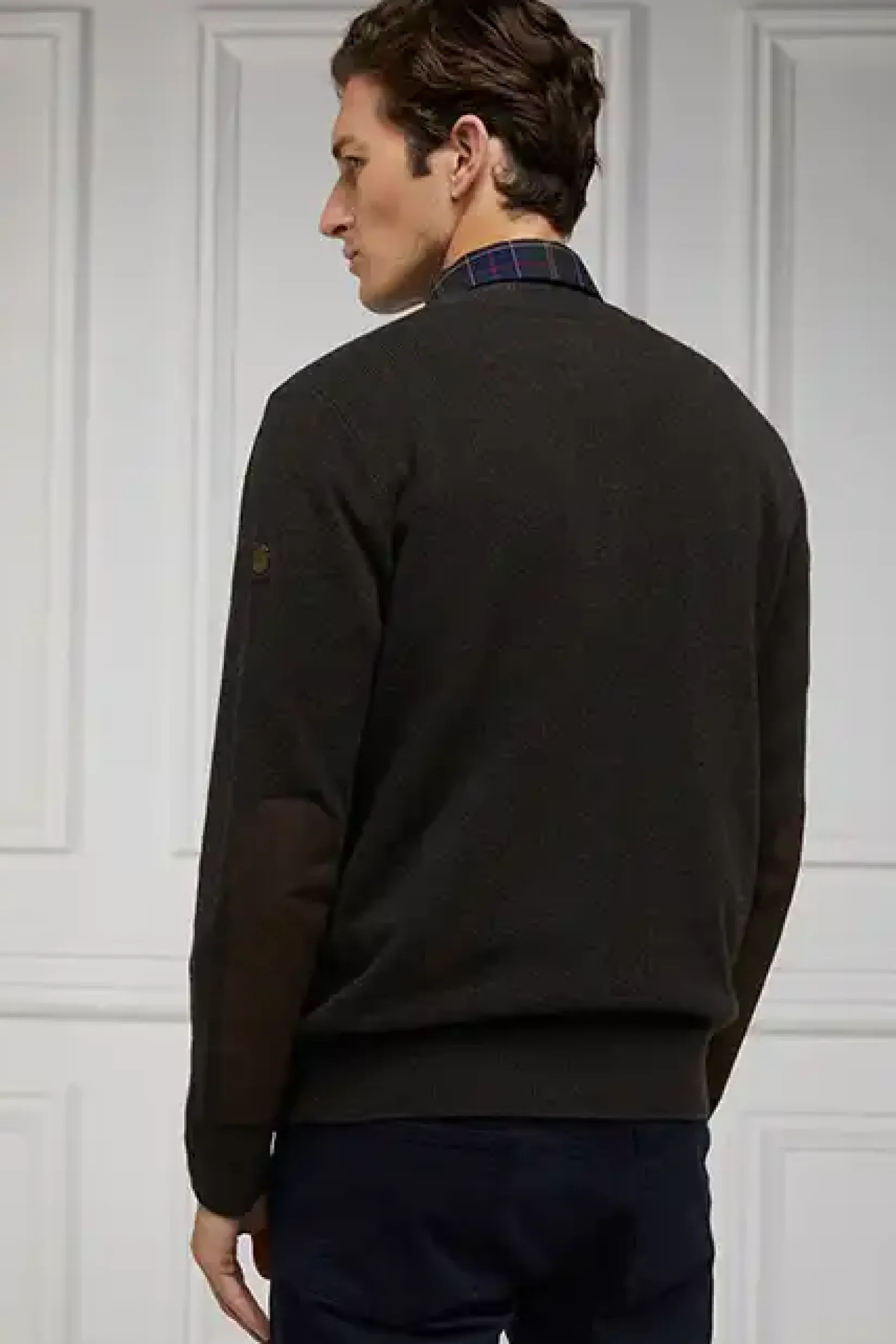 Holland Cooper Gifts For Him|Knitwear-Country Crew Neck Knit Moss